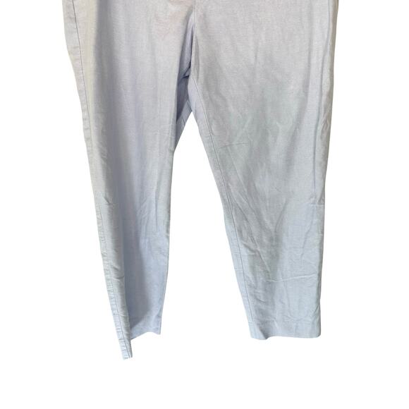 J.Crew Blue Light Academia Cotton‎ Oxford Skimmer Straight Leg Pant Size 10 - Picture 6 of 10